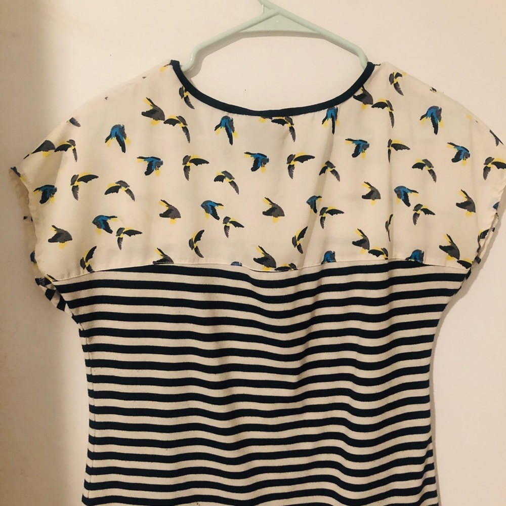 White and Black Blouse
